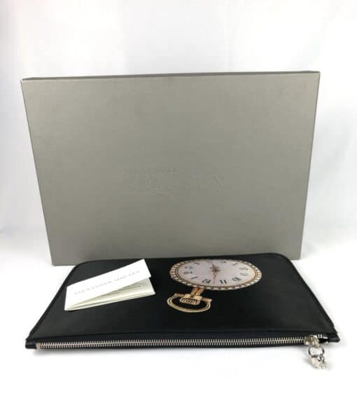 Alexander McQueen Oversized Satin Clutch Bag 30cm - Image 5