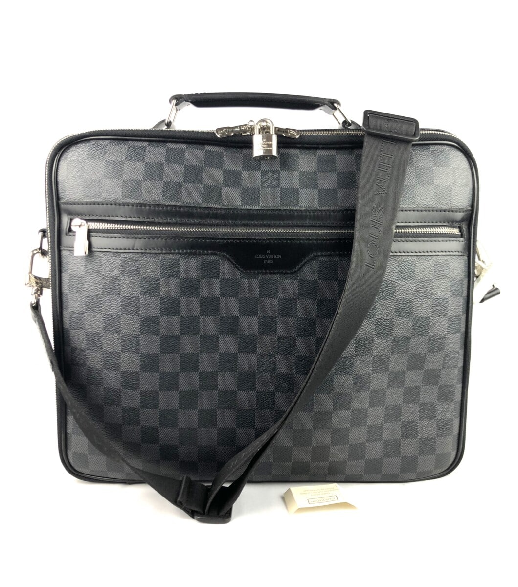 Louis Vuitton &#39;Steve&#39; Gents Laptop/Work Case in Damier Graphite - TBD