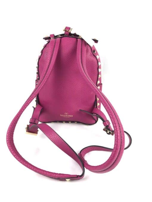 Valentino - Petite 'Rock Stud' Mini Pink Leather Backpack - Image 5