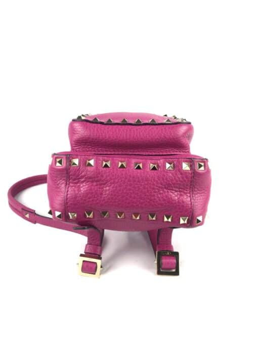 Valentino - Petite 'Rock Stud' Mini Pink Leather Backpack - Image 6