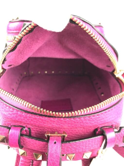 Valentino - Petite 'Rock Stud' Mini Pink Leather Backpack - Image 8