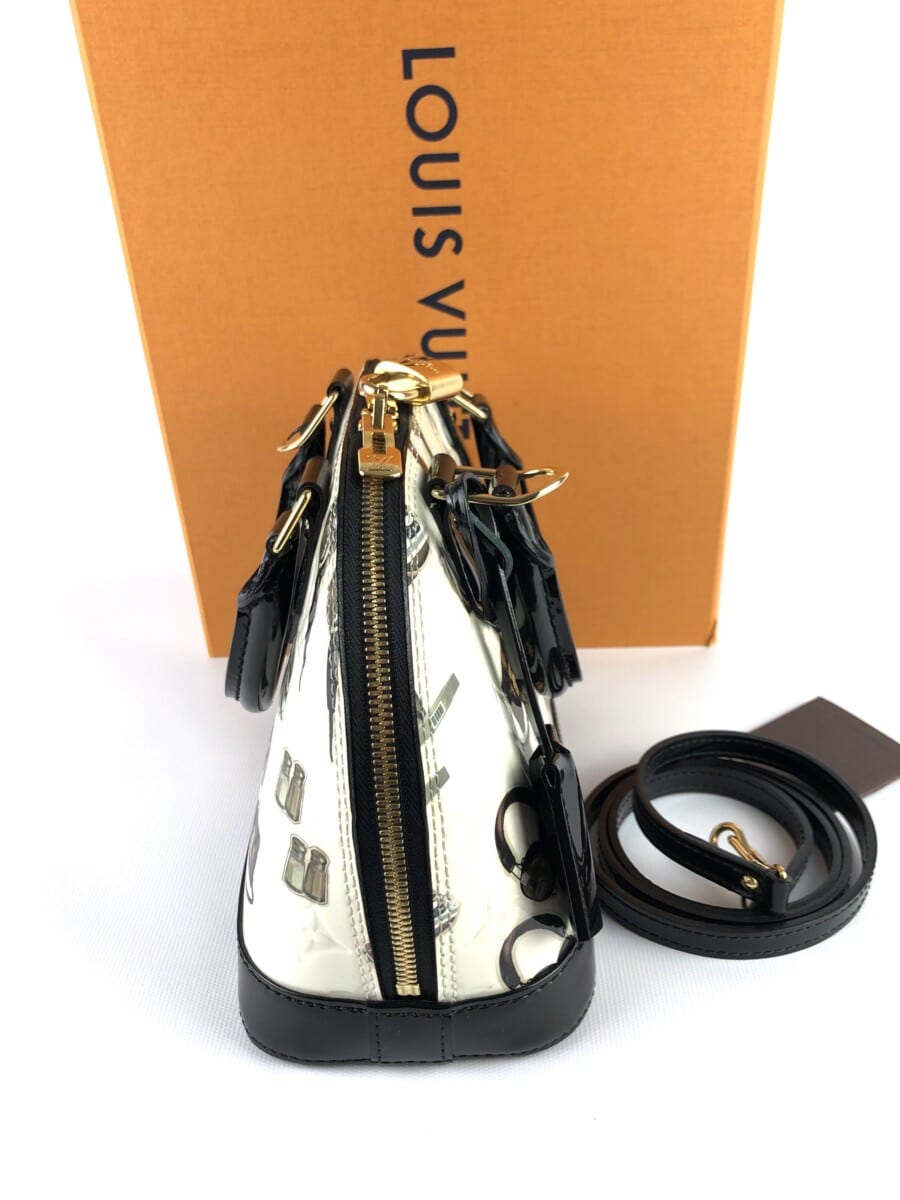 Louis Vuitton Alma BB Monogram Vernis Leather &#39;Stickers&#39; Bag with Shoulder Strap - TBD