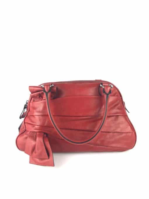 Valentino Stylish Red Bow Bowling bag - Image 3