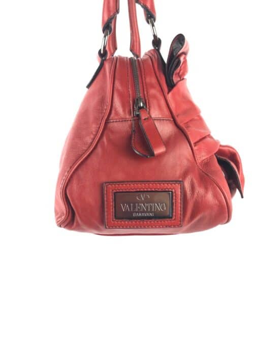 Valentino Stylish Red Bow Bowling bag - Image 5