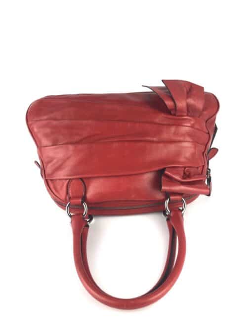 Valentino Stylish Red Bow Bowling bag - Image 7