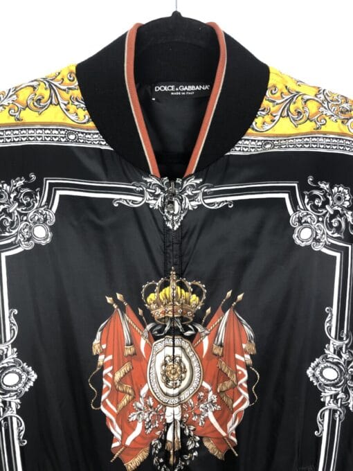 Dolce & Gabanna Printed Nylon Gents Bomber Jacket In Multicolor (52) - Image 3