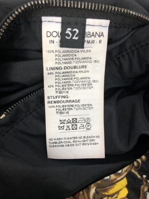 Dolce & Gabanna Printed Nylon Gents Bomber Jacket In Multicolor (52) - Image 4