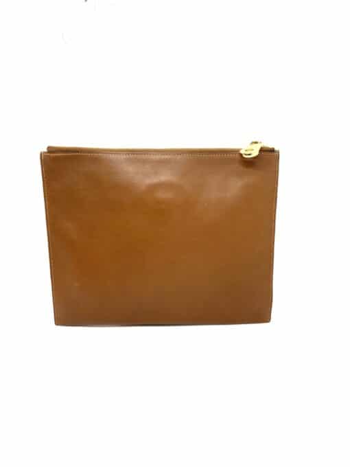 Mulberry Maisie Pouch/Clutch In Oak Brown Polished Calfskin - Image 7