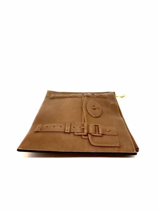 Mulberry Maisie Pouch/Clutch In Oak Brown Polished Calfskin - Image 5