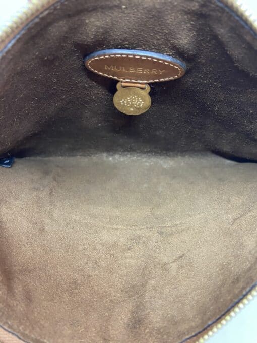 Mulberry Maisie Pouch/Clutch In Oak Brown Polished Calfskin - Image 3