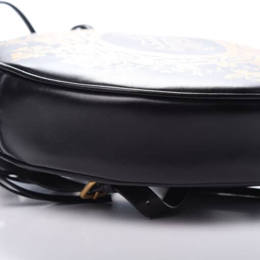 Gucci Calfskin LA Round Dual Use Backpack/Crossbody Black Gold leather - Image 8