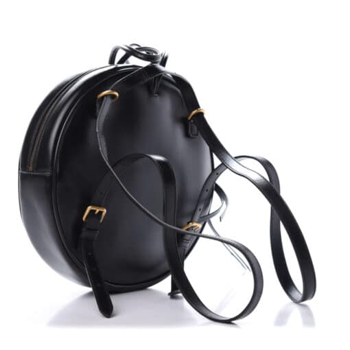 Gucci Calfskin LA Round Dual Use Backpack/Crossbody Black Gold leather - Image 6