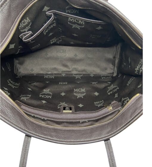 MCM 'Loveless' Multicolour Large Shopping Tote In Brown/ Beige and Pink Coated Canvas - Image 2