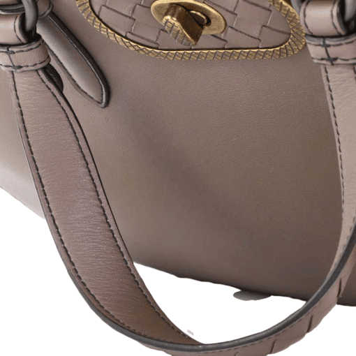 Bottega Veneta Ellittica Medium Tote Leather with Intrecciato Detail - Image 8