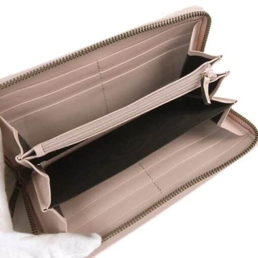 GUCCI Calfskin Matelasse GG Marmont Zip Around Wallet Porcelain Rose - Image 2