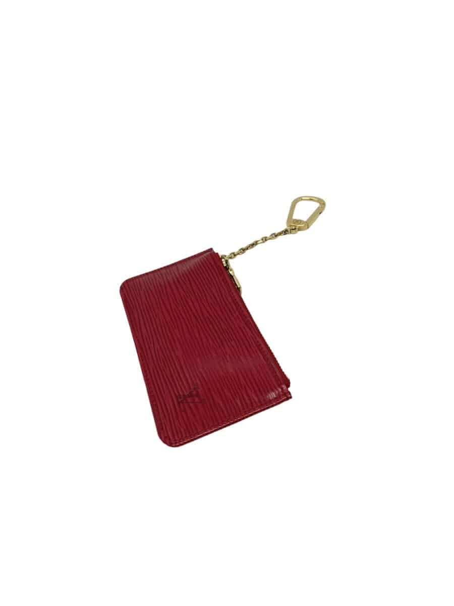 Louis Vuitton Red EPI Leather Key Pouch Coin Purse Pochette Cles69lz718s