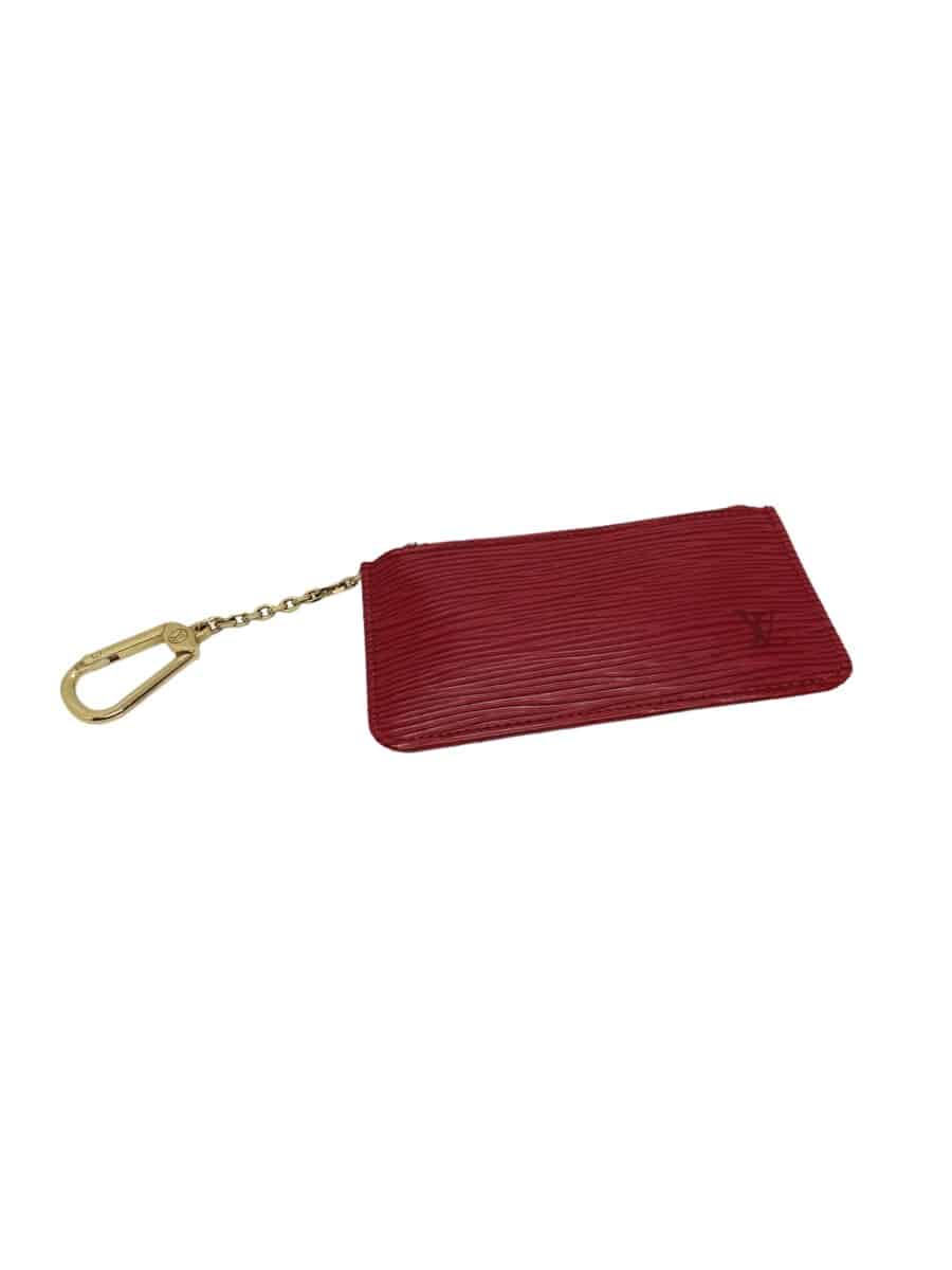 Louis Vuitton Red Epi Leather Key Pouch Pochette Cles s210lv45