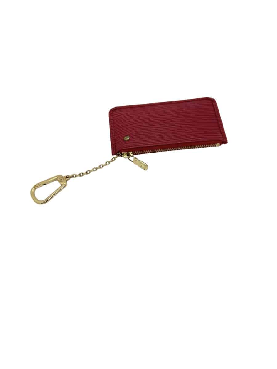 Authentic LOUIS VUITTON Red Epi Leather Key Holder 