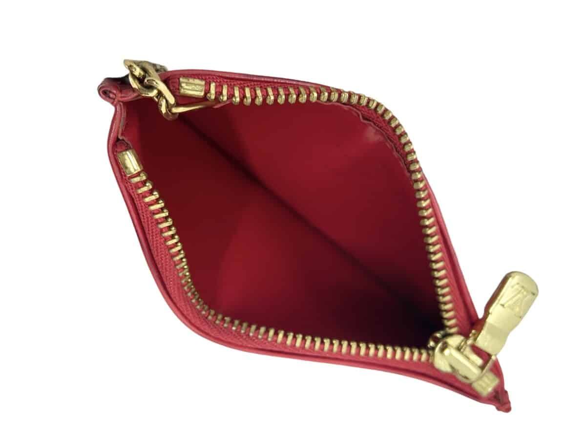 Louis Vuitton Red EPI Leather Key Pouch Coin Purse Pochette Cles69lz718s