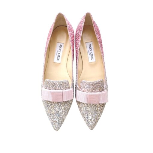 Jimmy Choo Gala Platinum Flamingo Ladies flat Shoes (Size 41.5) - Image 4