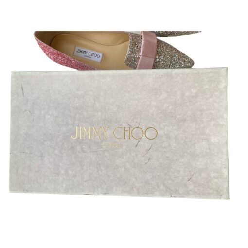 Jimmy Choo Gala Platinum Flamingo Ladies flat Shoes (Size 41.5) - Image 6