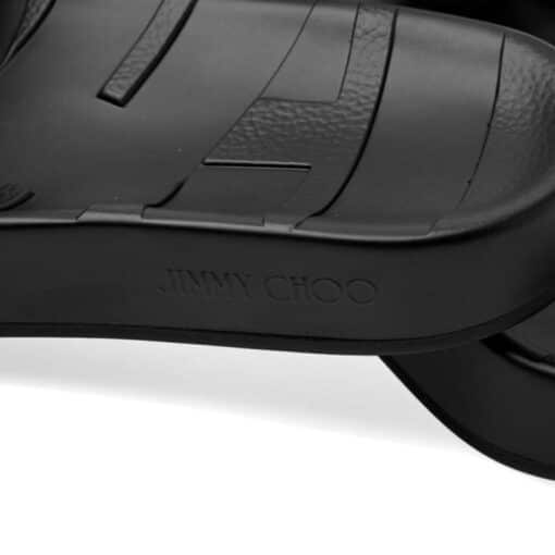 JIMMY CHOO Rey Studded Pool Slides Black (Size 10) - Image 5