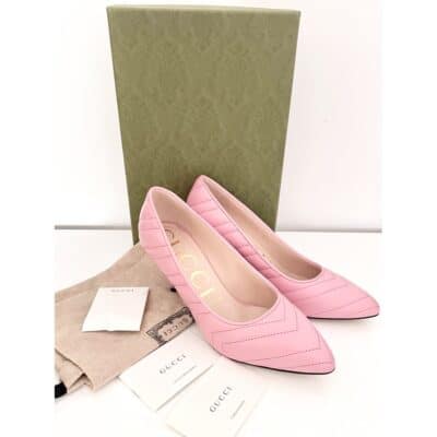 GUCCI Matelasse Ladies Leather Pump Shoes (Size 36/UK 3)