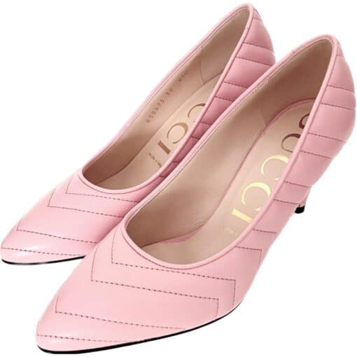 GUCCI Matelasse Ladies Leather Pump Shoes (Size 36/UK 3) - Image 8