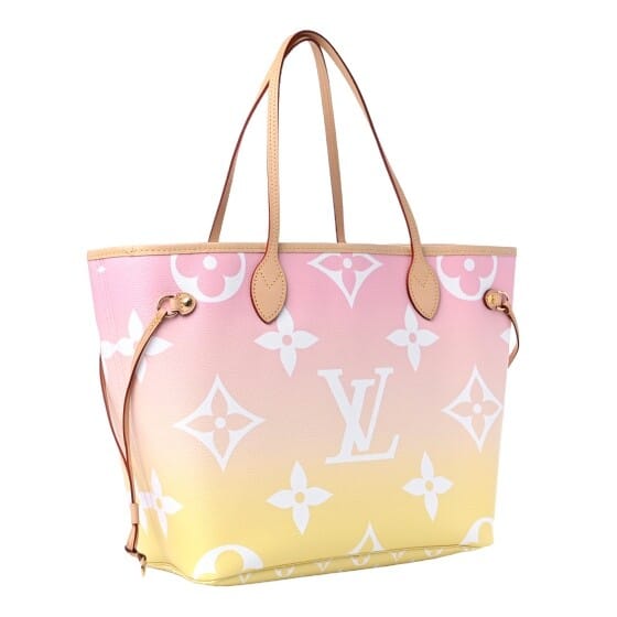 Louis Vuitton Pink x Yellow Monogram By the Pool Neverfull MM Tote