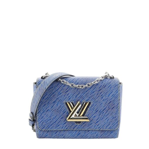 Louis Vuitton EPI Leather Twist Shoulder Bag MM Denim Light - Image 9