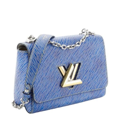 Louis Vuitton EPI Leather Twist Shoulder Bag MM Denim Light - Image 7