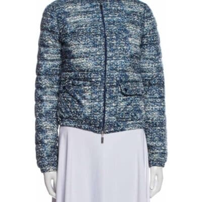 MONCLER Tweed Pattern Performance Jacket (Size 1/Small)