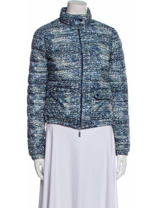 MONCLER Tweed Pattern Performance Jacket (Size 1/Small)