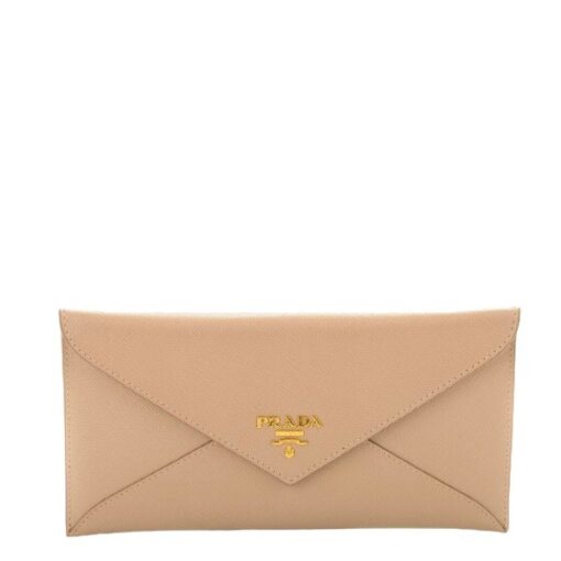 PRADA Saffiano Metal Envelope Wallet Cammeo. - Image 2