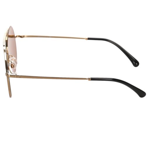 CHANEL Stylish Round Ladies Sunglasses in Gold Gradient - Image 4