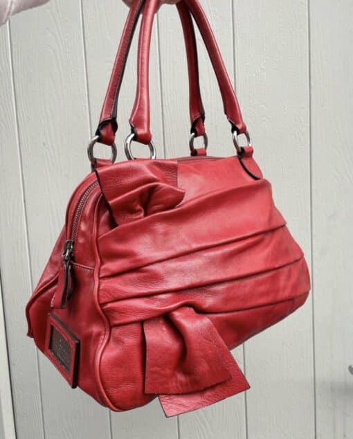 Valentino Stylish Red Bow Bowling bag - Image 12