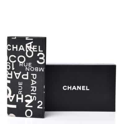 CHANEL Canvas 31 Rue Cambon Yen Wallet Black.