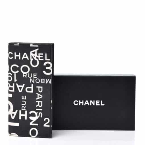 CHANEL Canvas 31 Rue Cambon Yen Wallet Black.
