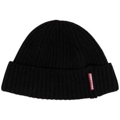 DSQUARED2 Wool/ Cotton Beanie Hat.