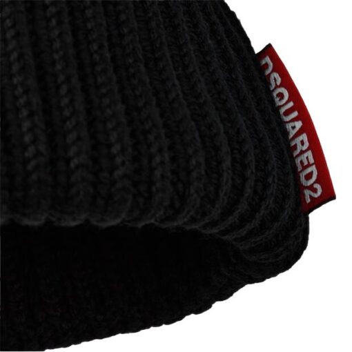 DSQUARED2 Wool/ Cotton Beanie Hat. - Image 4