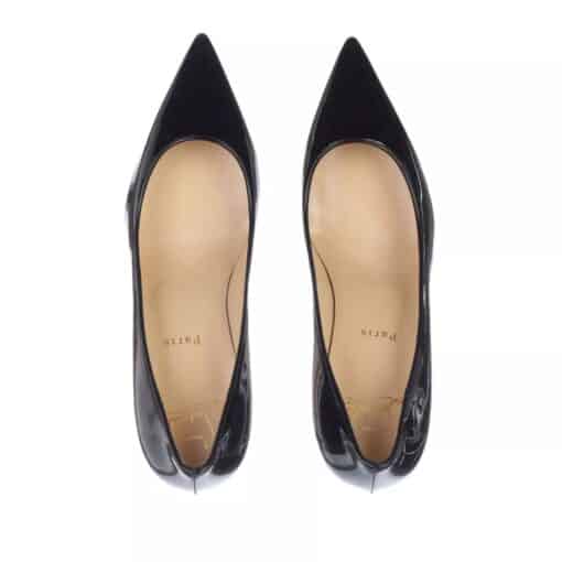CHRISTIAN LOUBOUTIN Kate 85 Pumps Patent Leather Black (Size 39.5) - Image 5