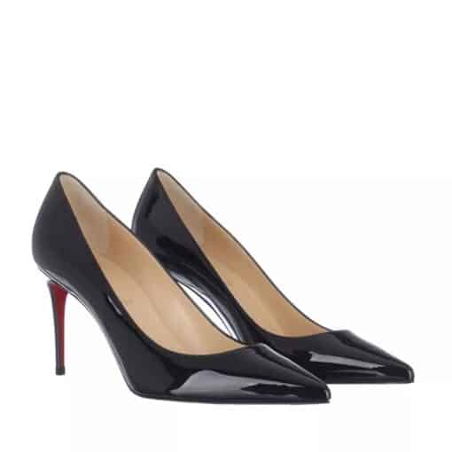 CHRISTIAN LOUBOUTIN Kate 85 Pumps Patent Leather Black (Size 39.5) - Image 4