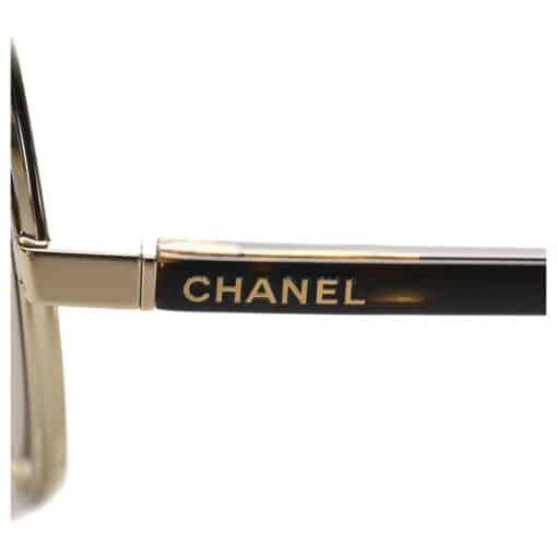 Chanel Mirror Ladies Logo Round Sunglasses. - Image 3