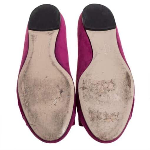 Salvatore Ferragamo Purple Suede Vara Bow Ballet Flats (Size 36/37 uk4) - Image 6