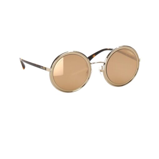 Chanel Mirror Ladies Logo Round Sunglasses. - Image 7