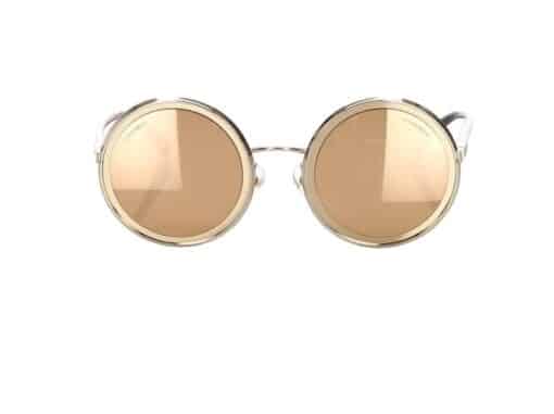 Chanel Mirror Ladies Logo Round Sunglasses. - Image 9