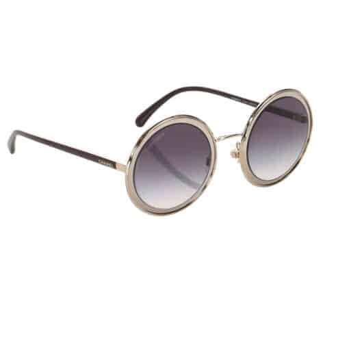 Chanel Silver Gradient Round Sunglasses - Image 5