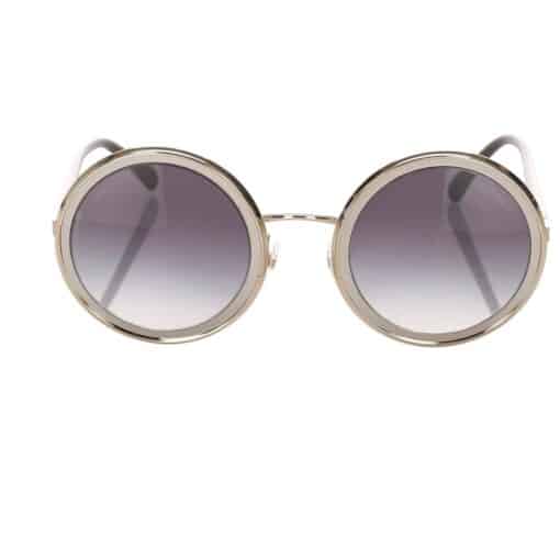 Chanel Silver Gradient Round Sunglasses - Image 6
