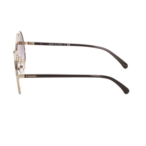 Chanel Silver Gradient Round Sunglasses - Image 8