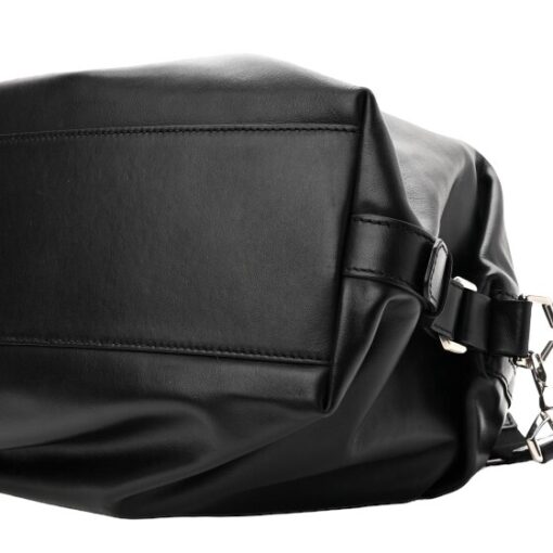 GIVENCHY Waxed Calfskin small Nightingale Star Logo In Black - Image 8